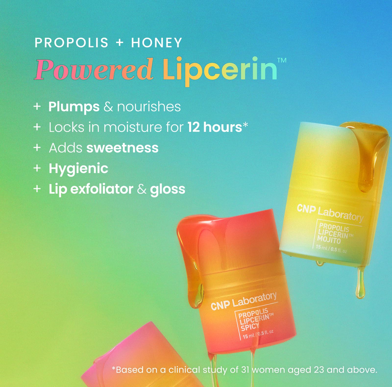 CNP Honey Lip Butter overnight application on lips for nourishing feel