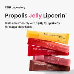 CNP Propolis Jelly Lipcerin 02 Pink Donut gloss swatch showing color and shine
