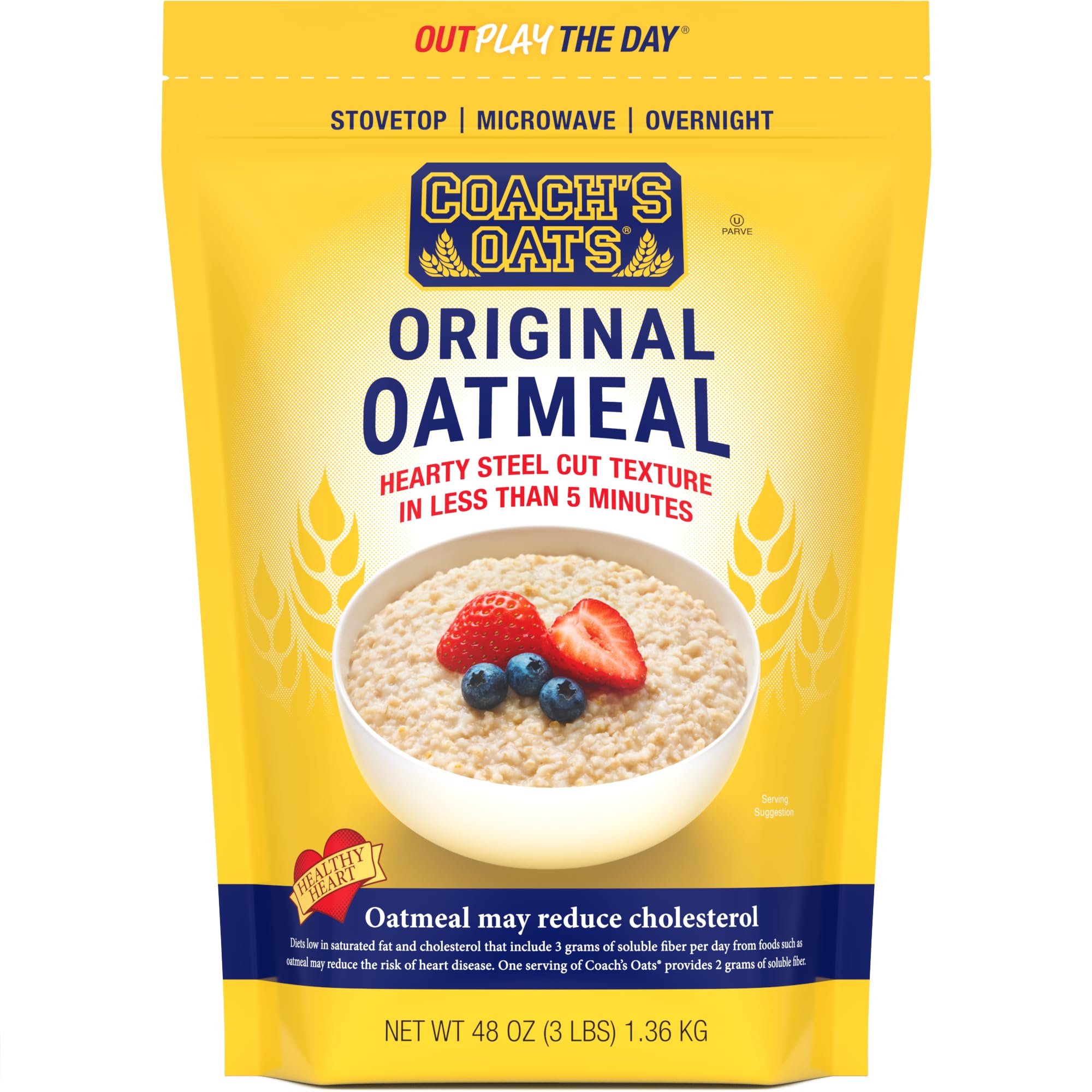 Coach's Oats cracked-n-toasted oats in a bowl for a hearty breakfast.