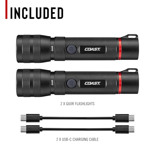 Coast G60R 2-pack ready for outdoor adventures.