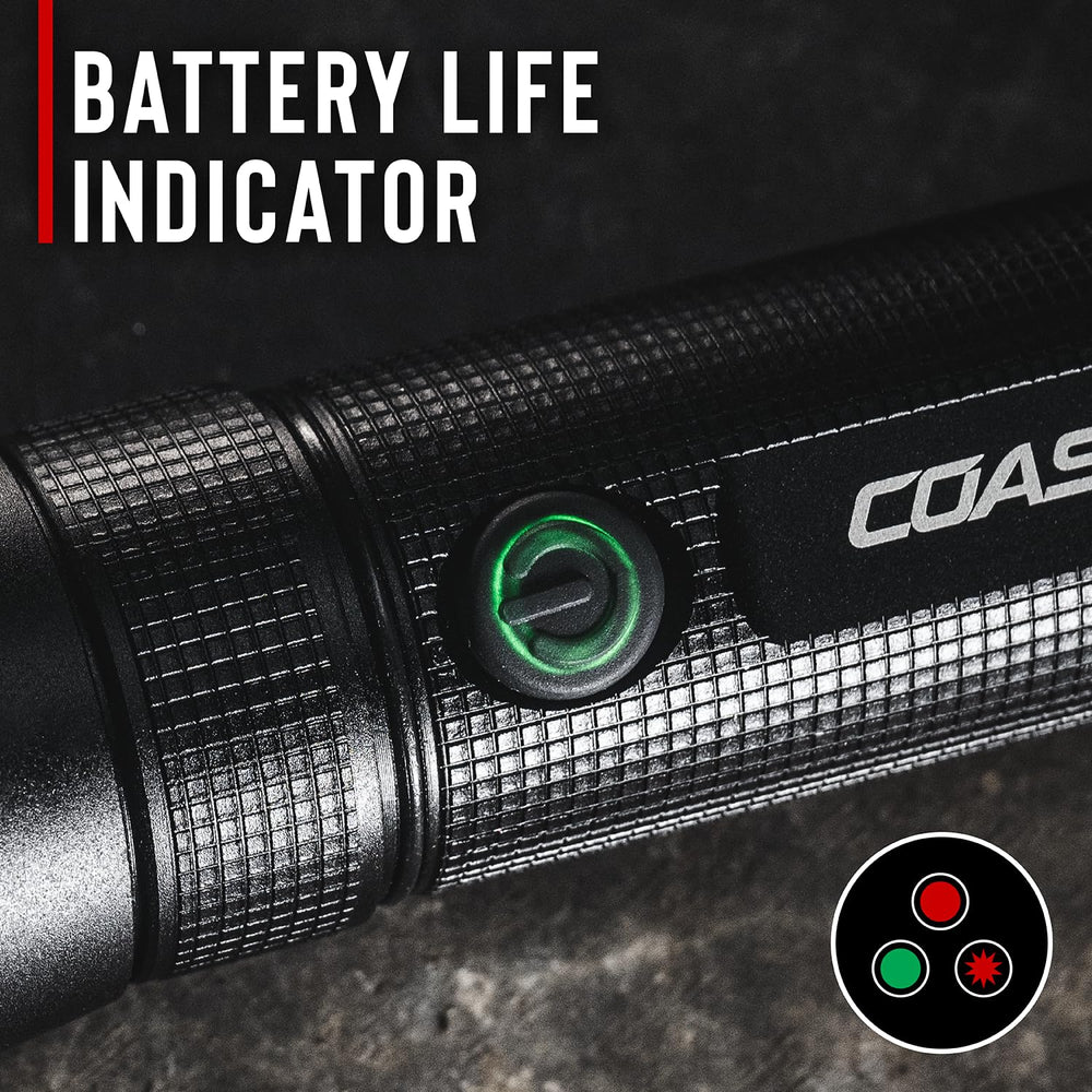 Coast G60R IP67-rated rugged build resists dust and water.