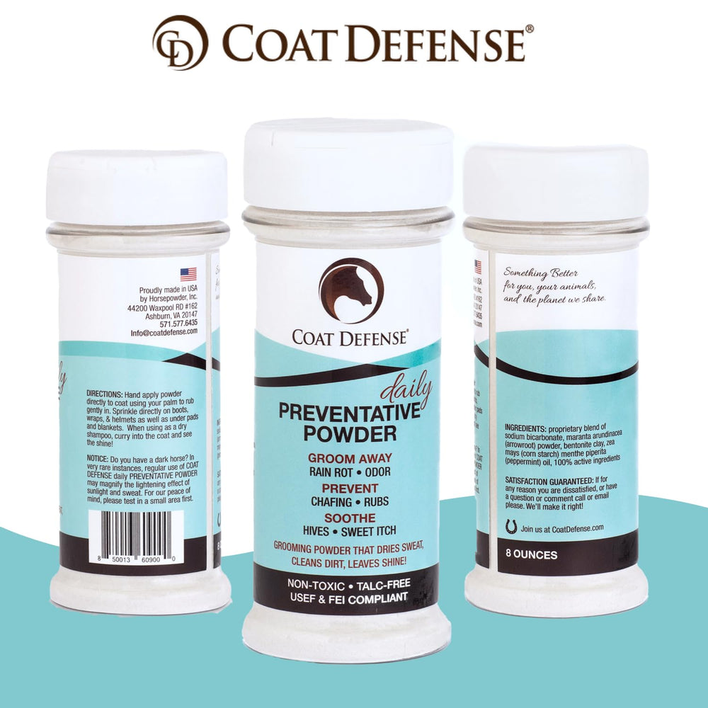 COAT DEFENSE Daily Powder is lick-safe and gentle for repeated use.