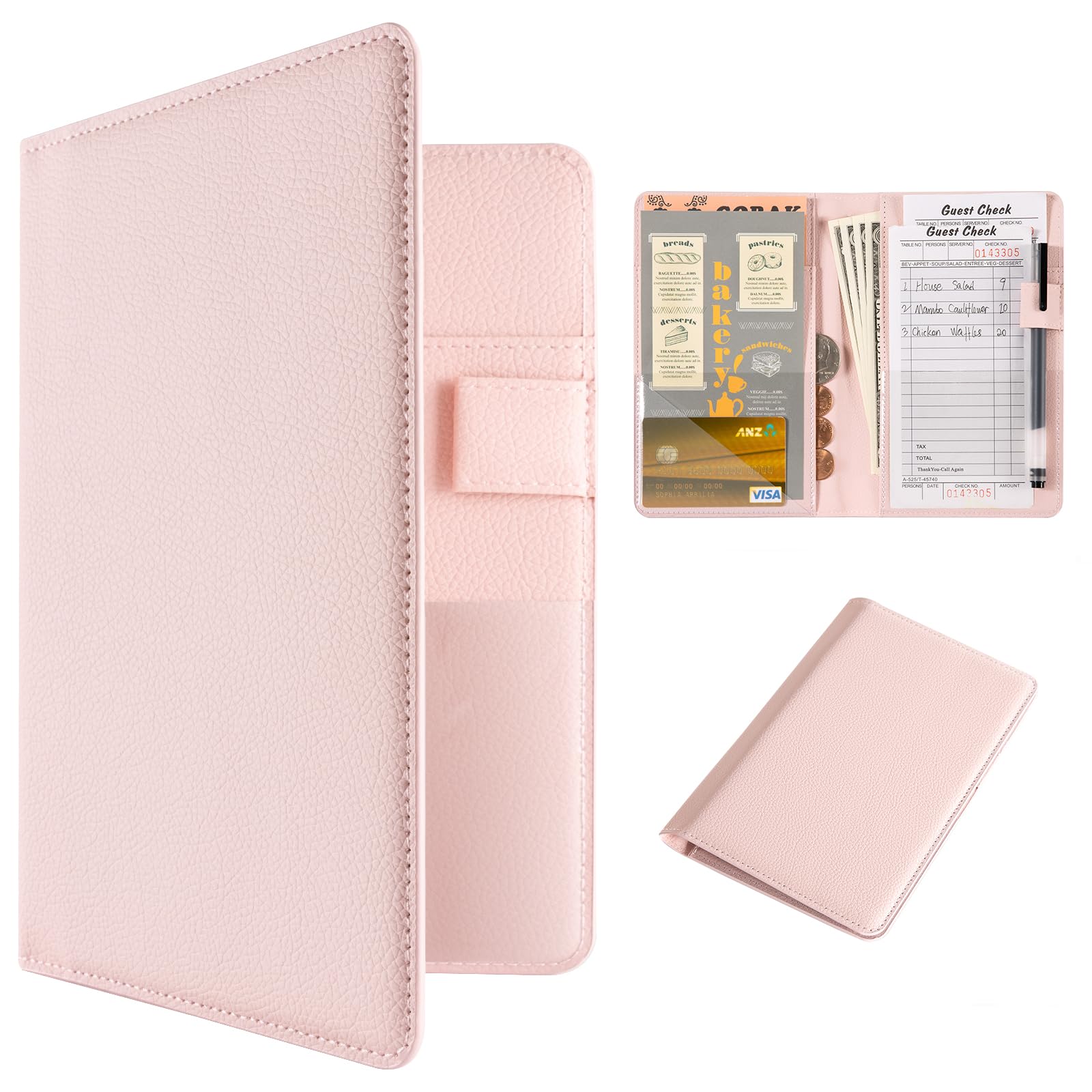 CoBak Server Book compact size fits aprons for easy access.