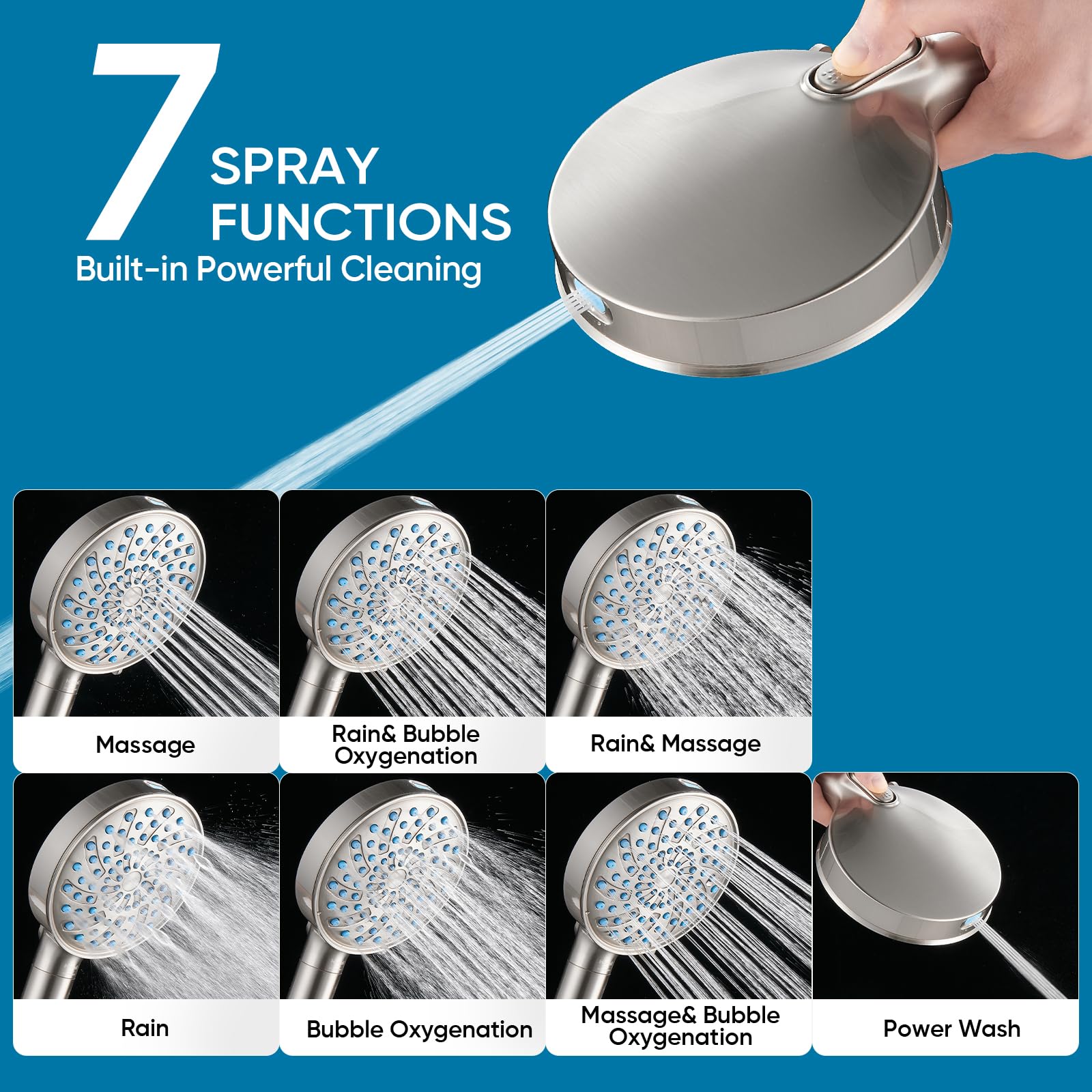 Cobbe chlorine-removal filter softens water for hair and skin.