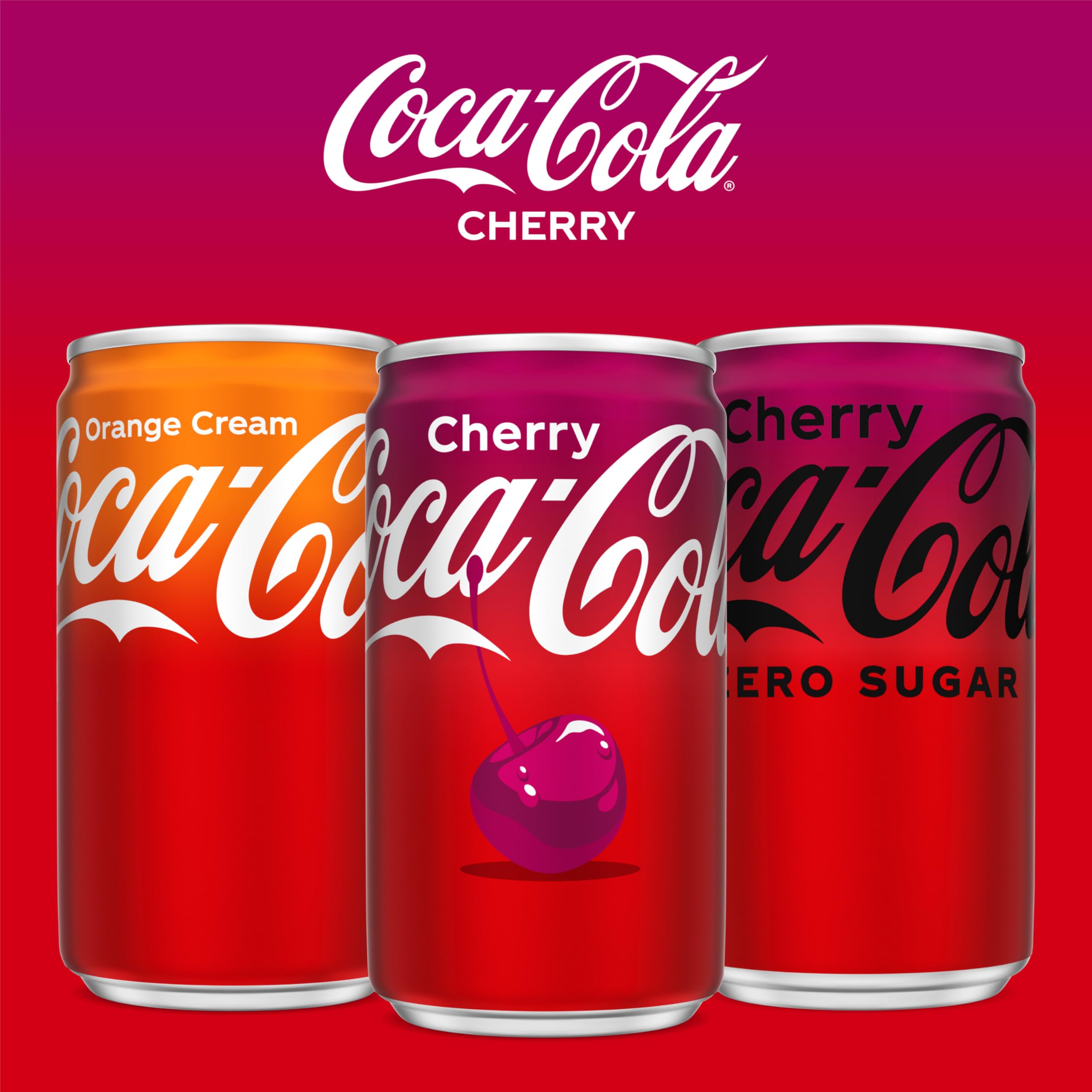 Coca-Cola Cherry can cold pour transition for crisp taste.