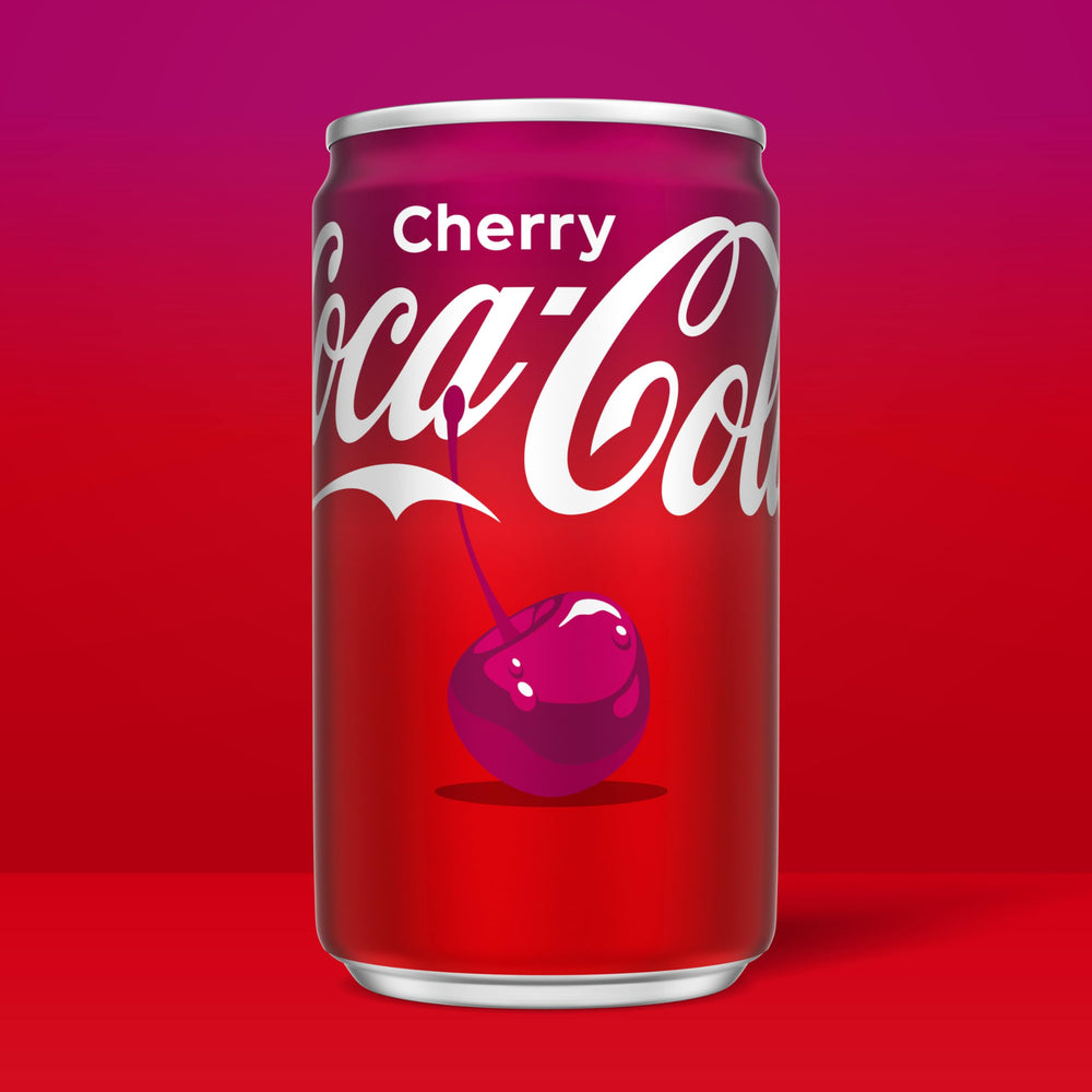 Coca-Cola Cherry can on the go for quick, upbeat refreshment.
