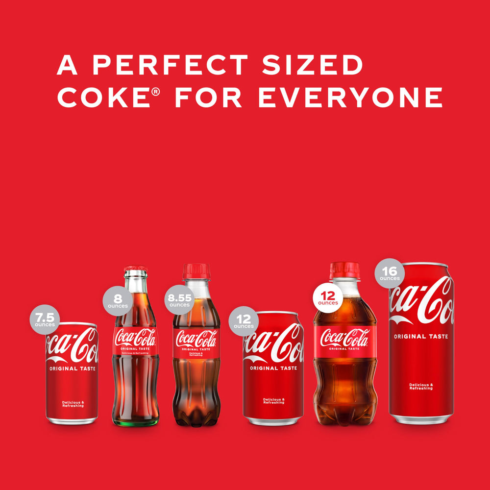 Coca-Cola packaging front view showcasing the trusted classic soda.