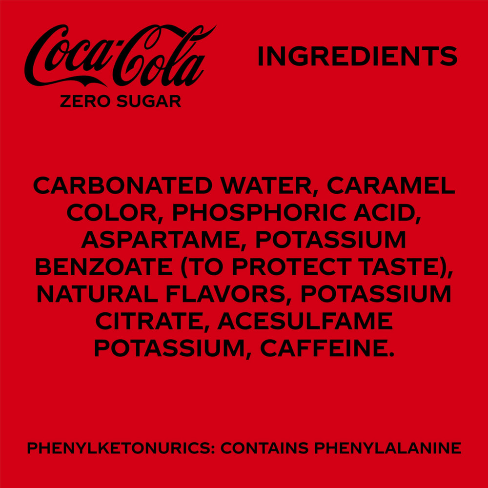 Coca-Cola Zero 12oz brand logo close-up for brand recognition.