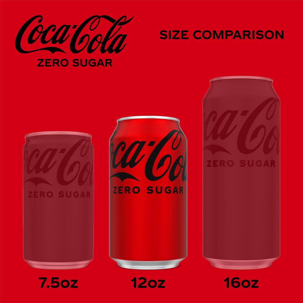 Coca-Cola Zero 12oz cans in carton for easy sharing with friends.