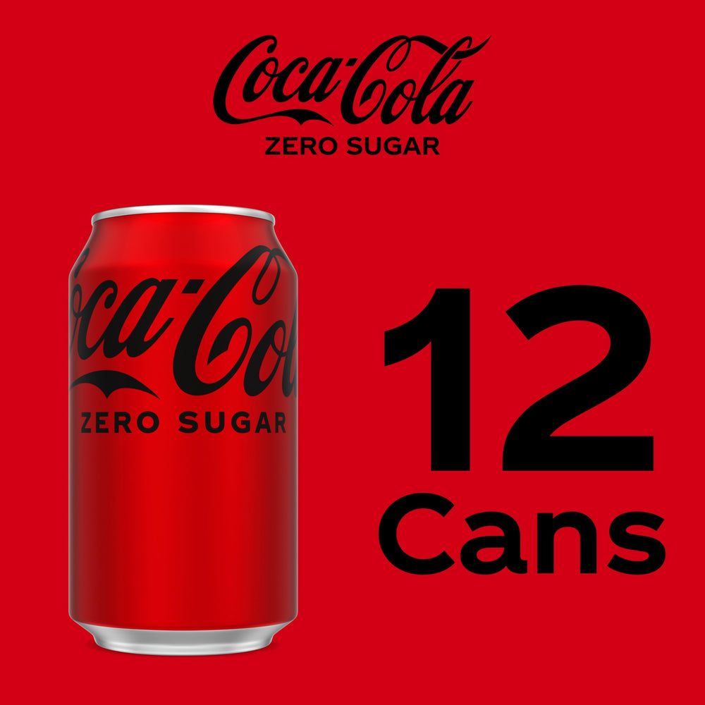 Coca-Cola Zero 12oz pack back view showing 12-pack convenience.