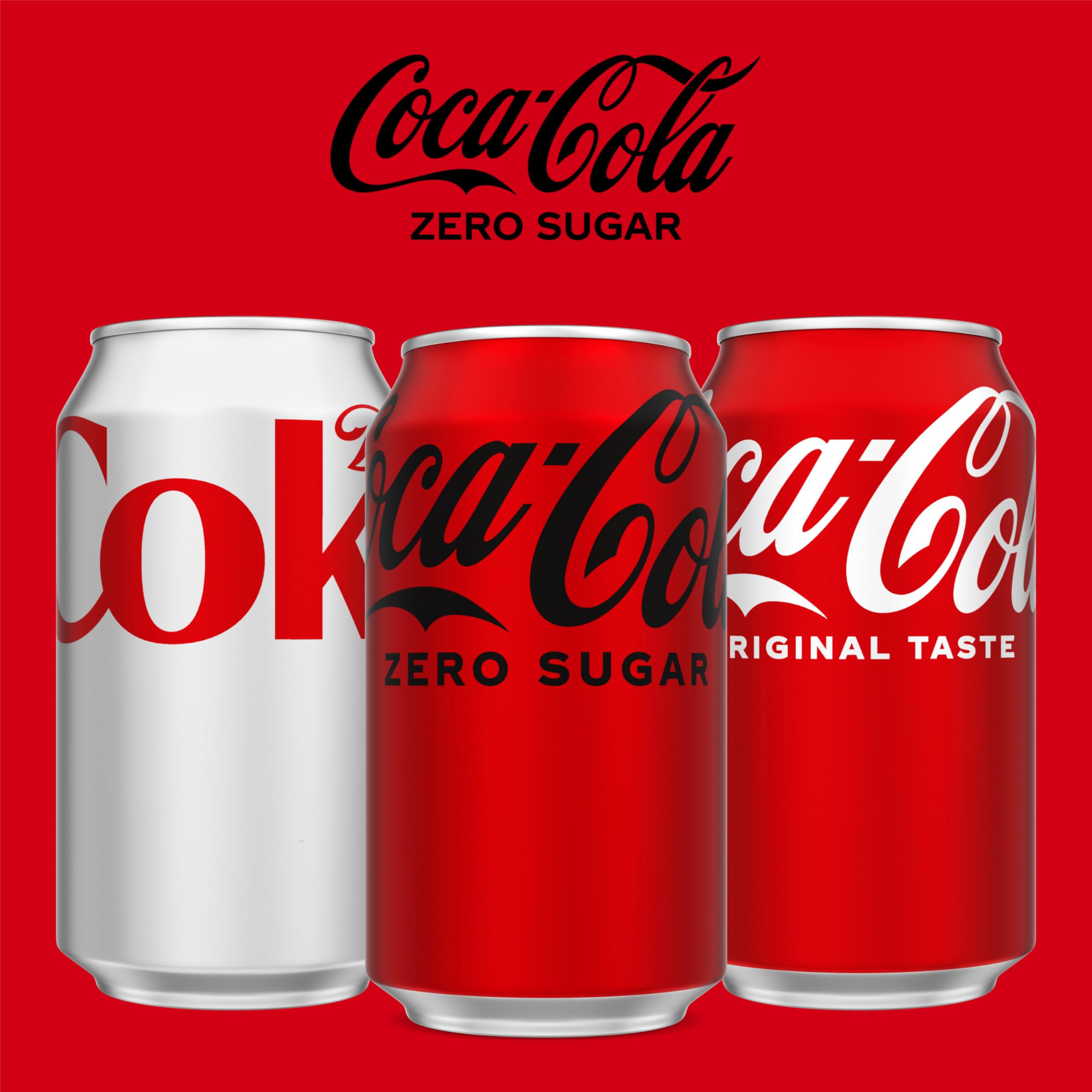 Coca-Cola Zero 12oz pack top view highlighting easy grip and design.
