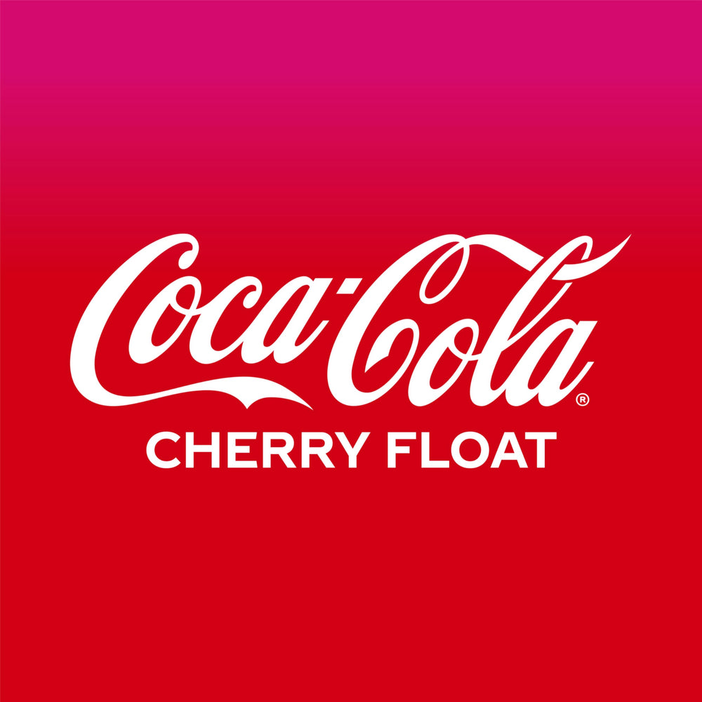 Close-up of cherry and vanilla swirls in Coca-Cola Zero Cherry Float