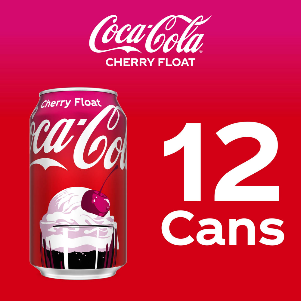 Coca-Cola Zero Cherry Float fizz streams capture a lively drink moment