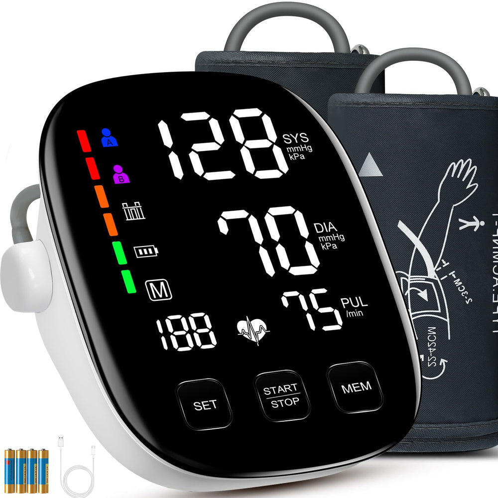 COCACIS Blood Pressure Monitor front view for quick at home checks.
