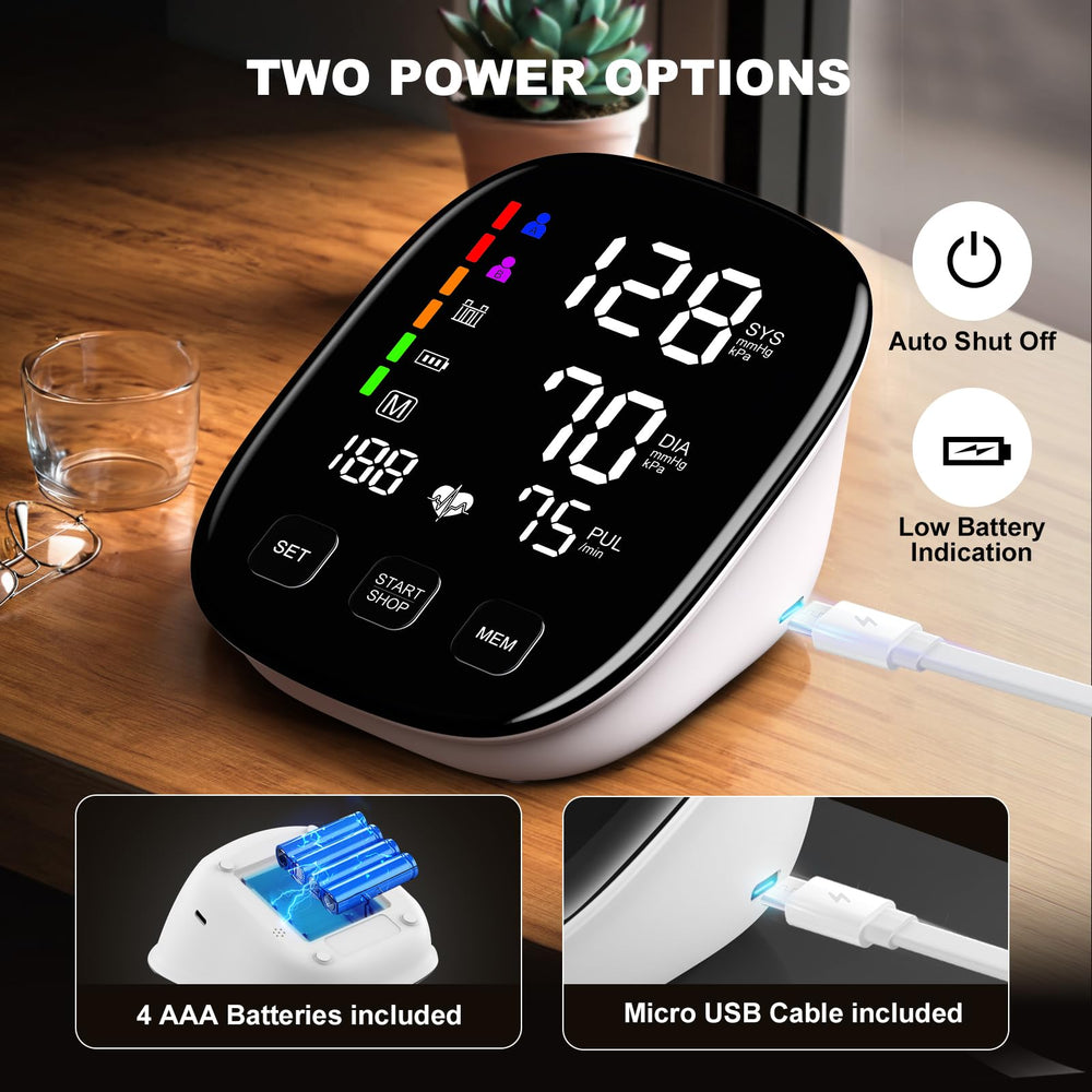 COCACIS BP Monitor 6 inch LED display provides bright, easy readings.