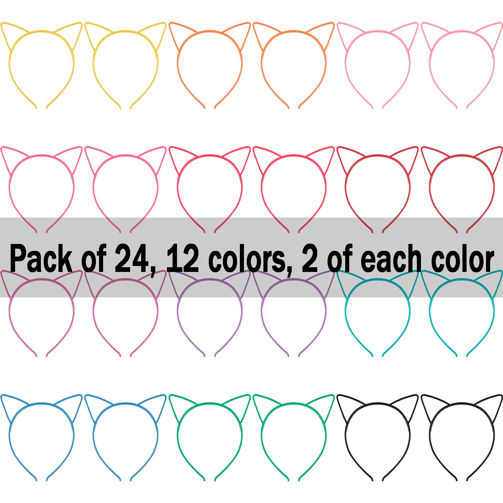 COCIDE colorful cat ears headbands suitable for Halloween and cosplay