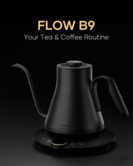 Side view of Cocinare Barista Collection Gooseneck Kettle with ergonomic handle for comfortable pouring