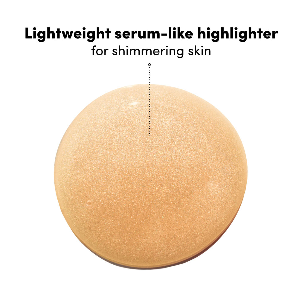 Coco & Eve Body Highlighter SPF 50 pearlescent swirl highlights the glow.