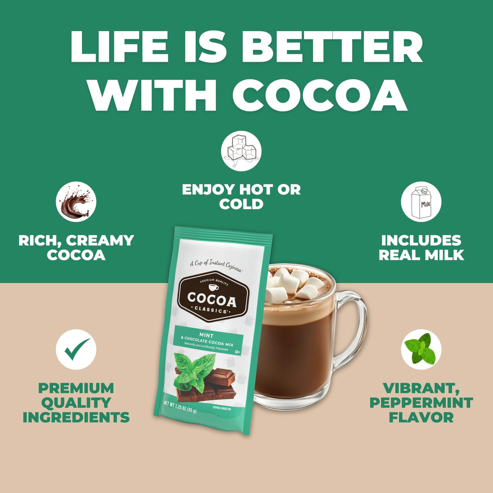 COCOA CLASSICS gluten-free, kosher dairy certified ingredients ensure confidence.
