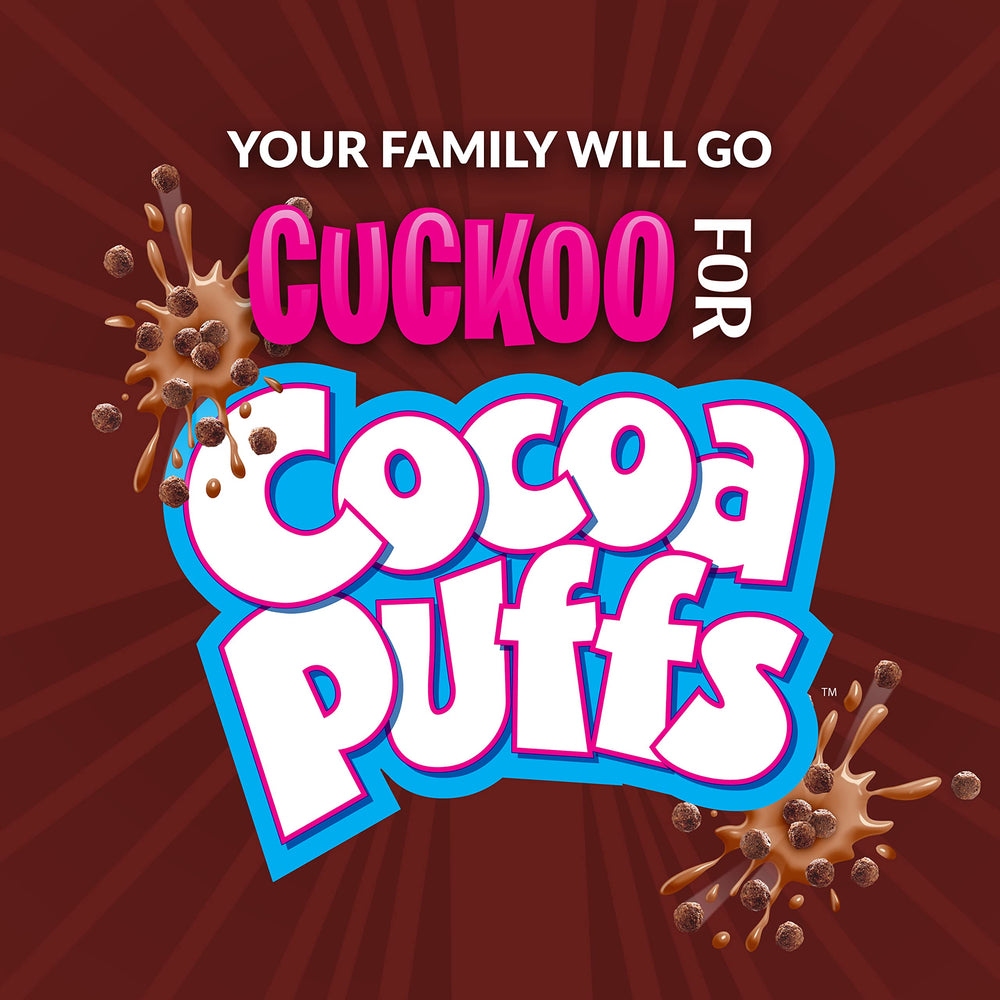 Cocoa Puffs nutrition panel highlighting calcium and vitamins