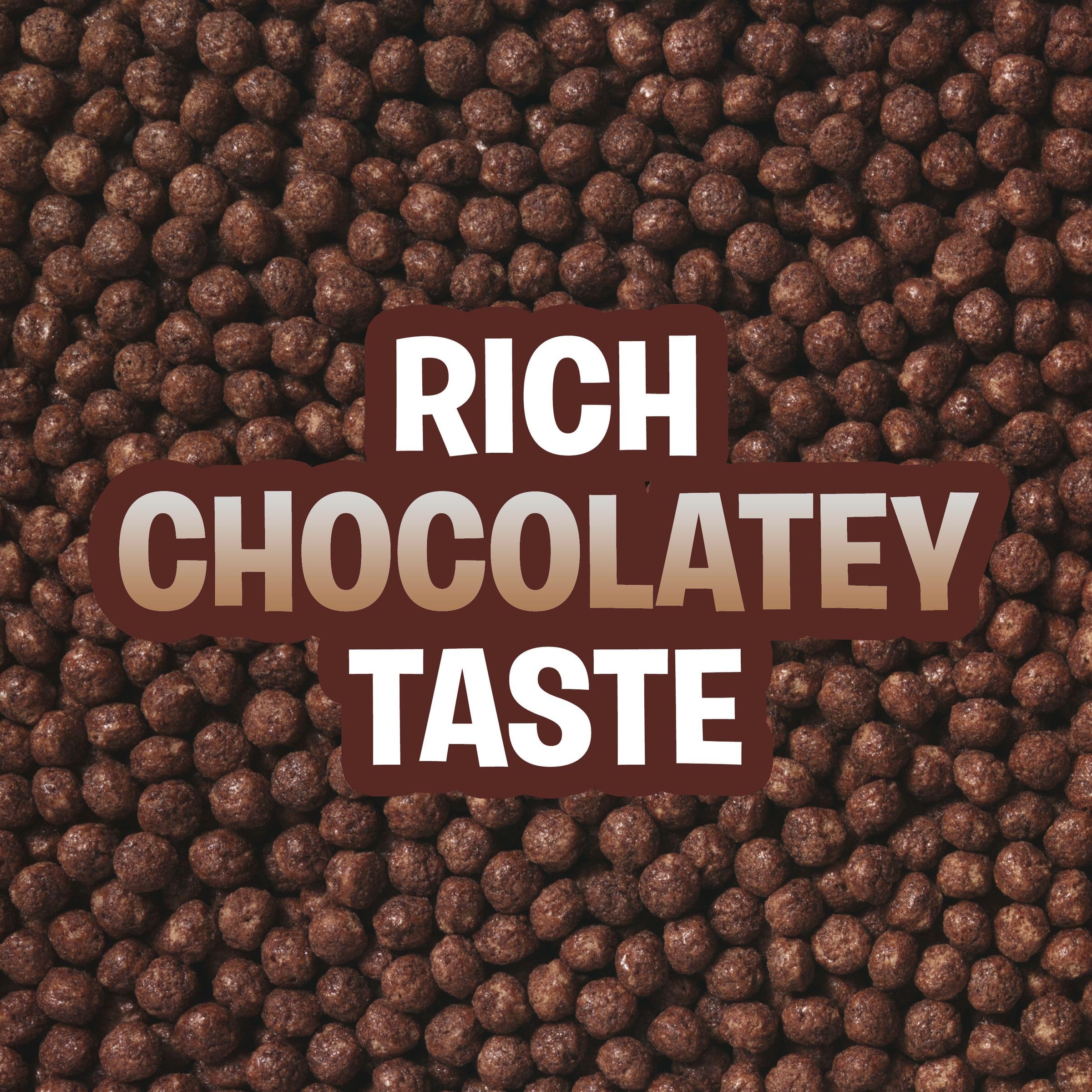 Cocoa Puffs chocolatey crisp puffs deliver a playful crunch.