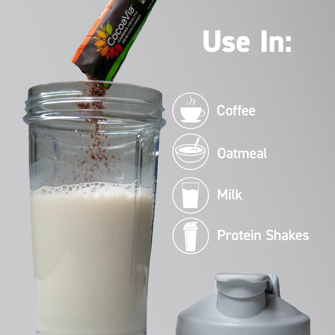 CocoaVia in oatmeal to enhance a breakfast bowl with flavanols.