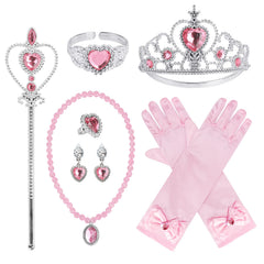Cocojeci princess crown pink with jewels for imaginative dress-up play