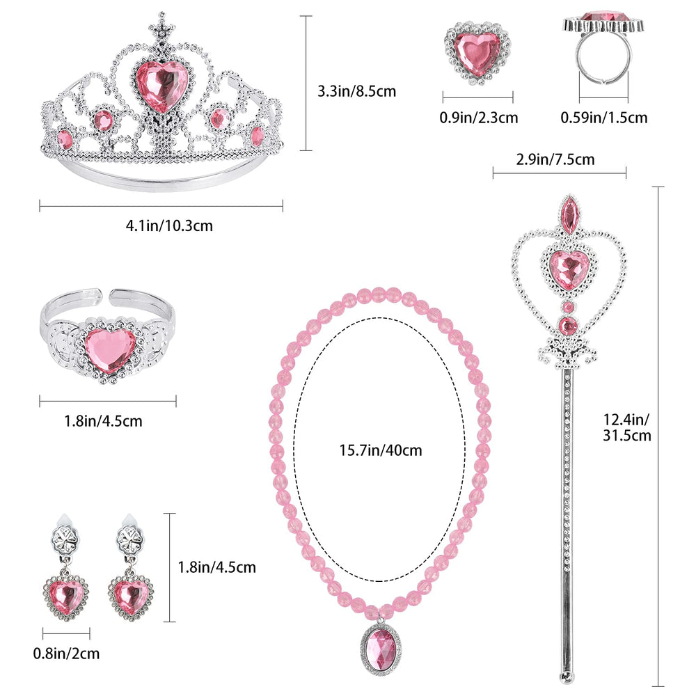 Cocojeci princess earrings pink glitter enhance fairy-tale outfits