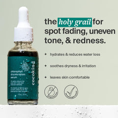 Cocokind Chlorophyll Discoloration Serum texture on skin indicating gentle fade