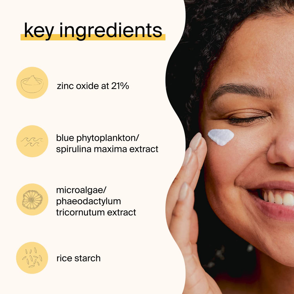 Cocokind Daily SPF 32 close-up of unscented label for sensitive skin