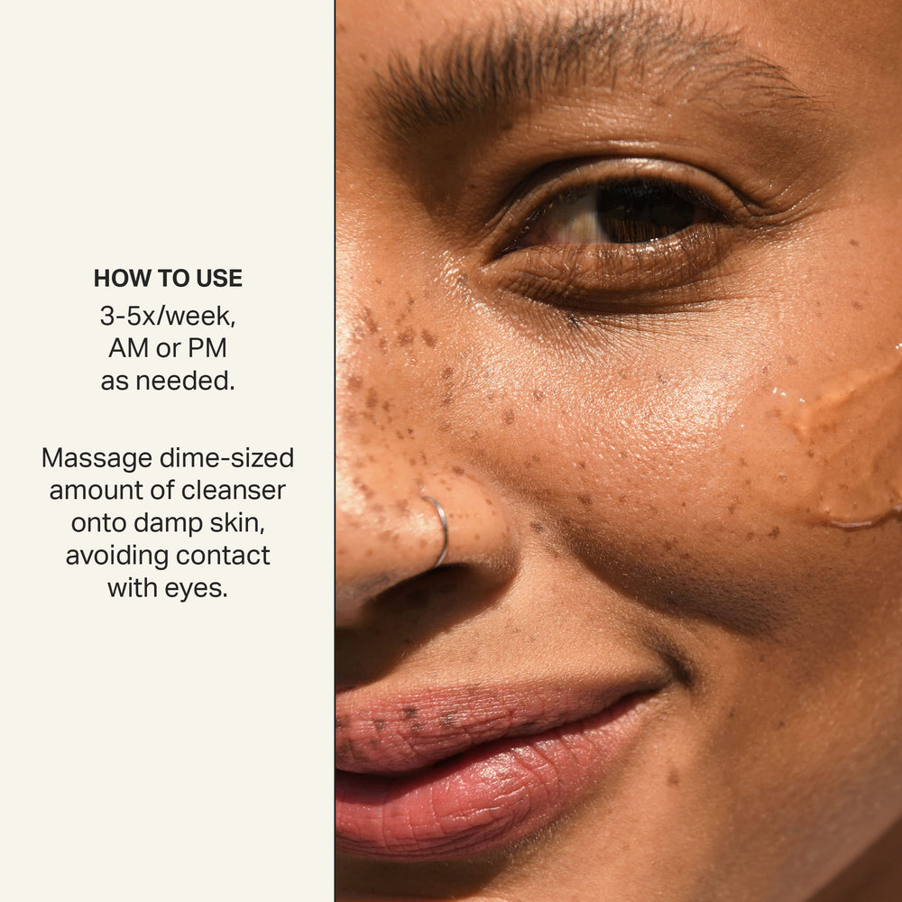 Cocokind Hibiscus acids exfoliation close-up refining texture.