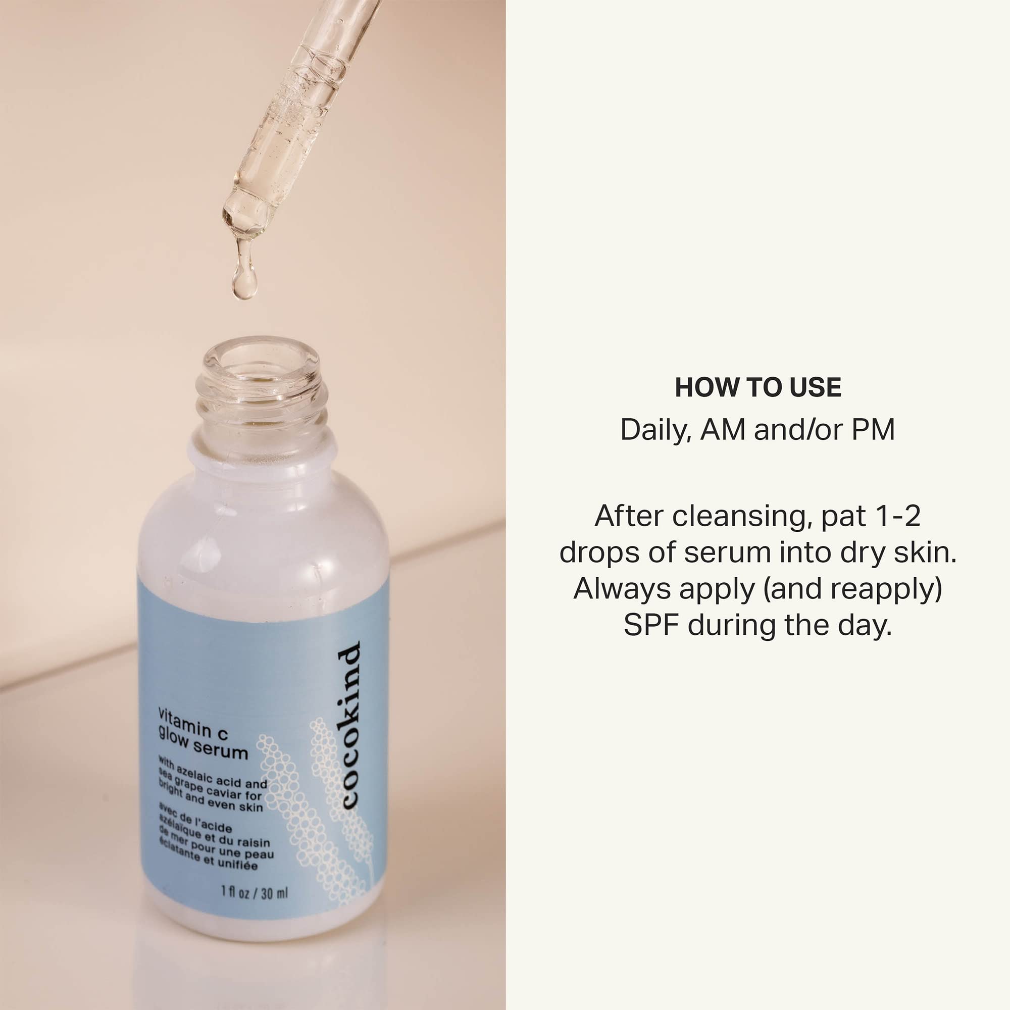 Cocokind Hyaluronic Acid visuals suggest hydrating, plumping skin benefits.
