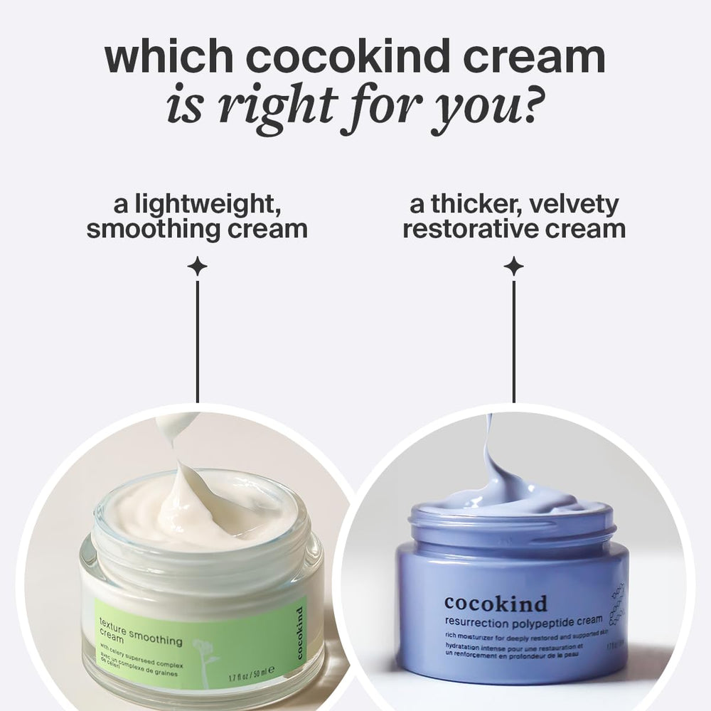 Cocokind Night routine use demonstrates a lightweight, nourishing cream for evenings