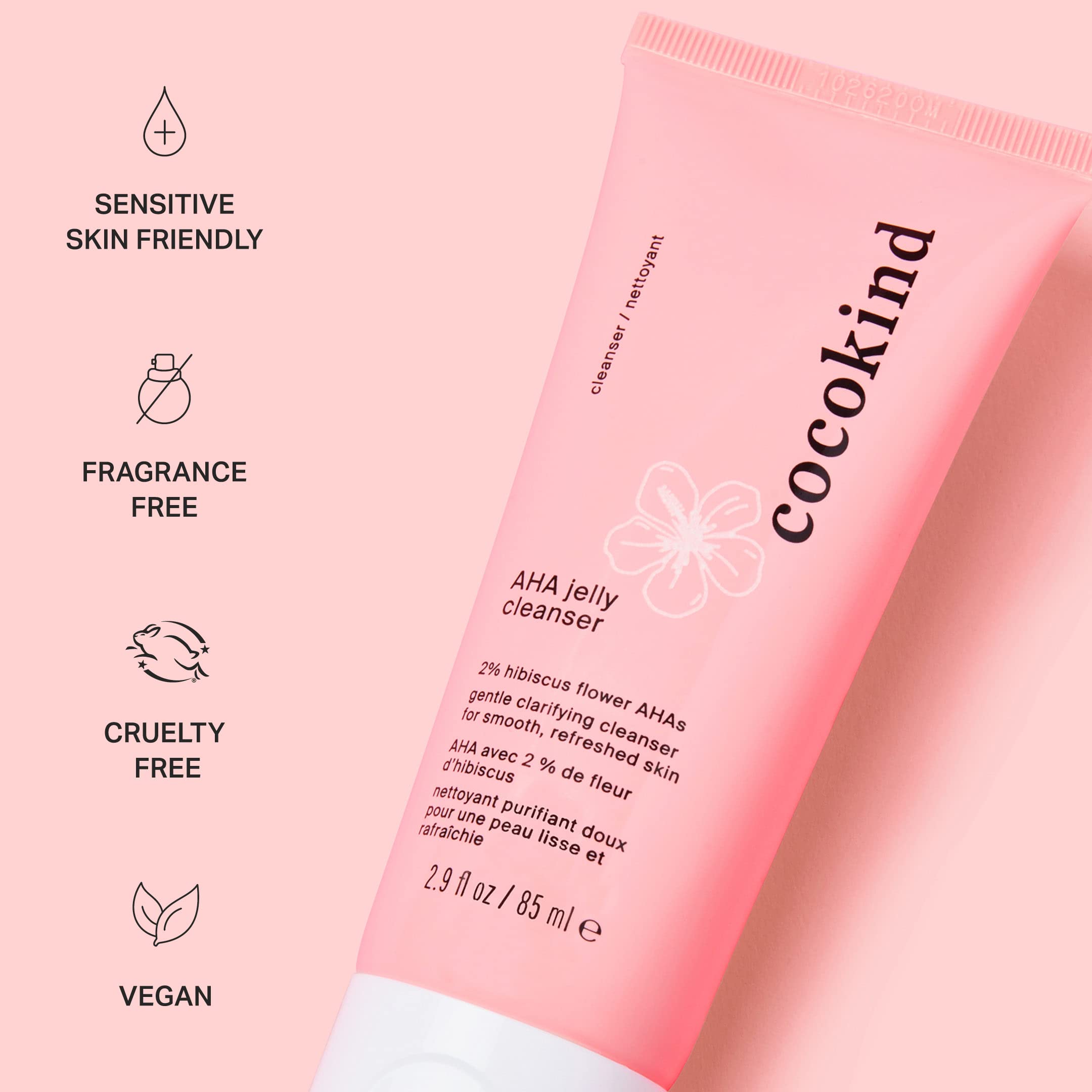 Cocokind recyclable tube packaging highlighting sustainability.