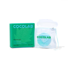 Cocolab Cocofloss textured weave floss for thorough between-teeth cleaning.