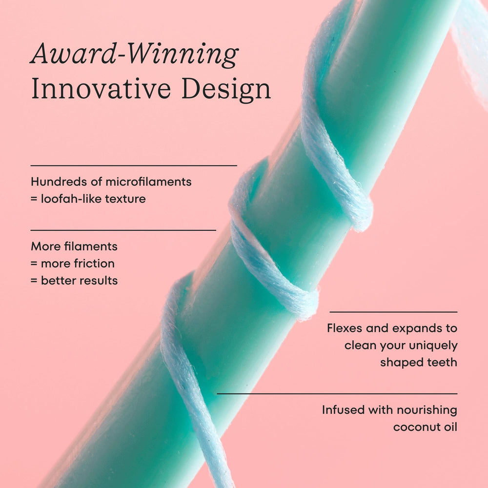Cocolab Cocofloss woven from recycled materials supports sustainable daily care.