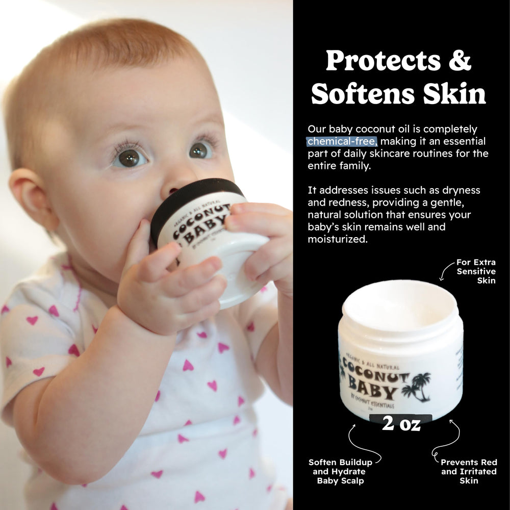 Coconut Essentials Baby Oil hair-growth support for soft newborn curls