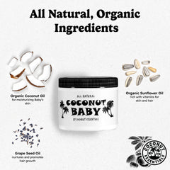 Coconut Essentials Baby Oil all-natural moisturizer for delicate baby skin
