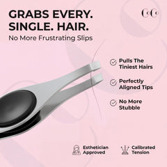 Coco's Closet non-slip grip handles steady plucking during grooming.
