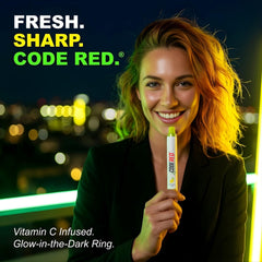 Code Red V-Aid Diffuser Pen lemon blend close-up highlighting a refreshing citrus note.