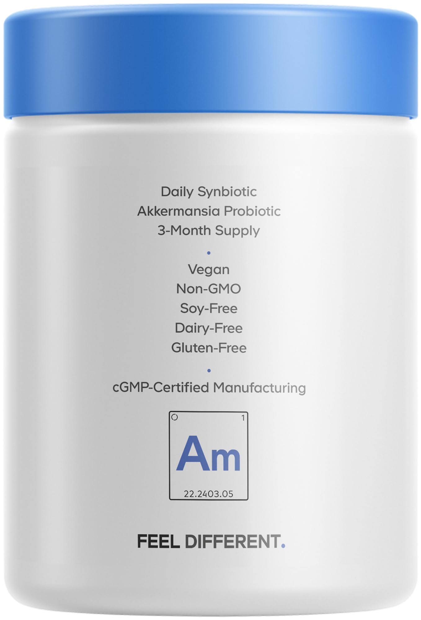 Codeage Akkermansia Ultra cGMP facility badge implies rigorous manufacturing.