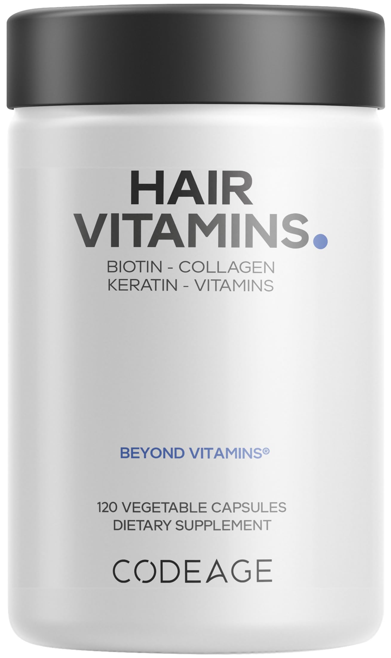 Codeage Hair Vitamins 10000mcg biotin capsules for daily nourishment
