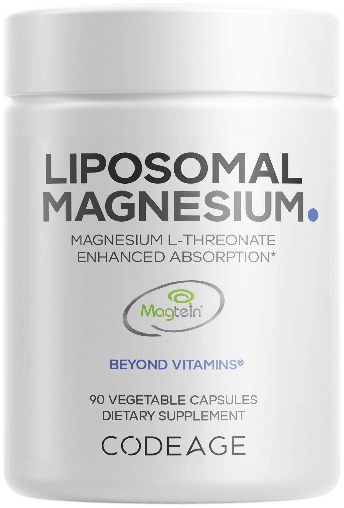 Codeage Liposomal Magnesium L-Threonate bottle shown for daily brain support