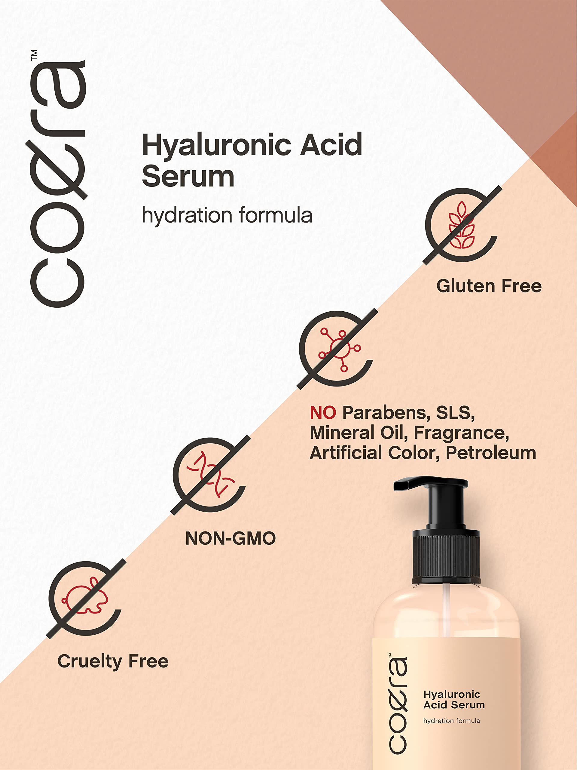 Coera Hyaluronic Acid Serum being applied on the face for smooth layering
