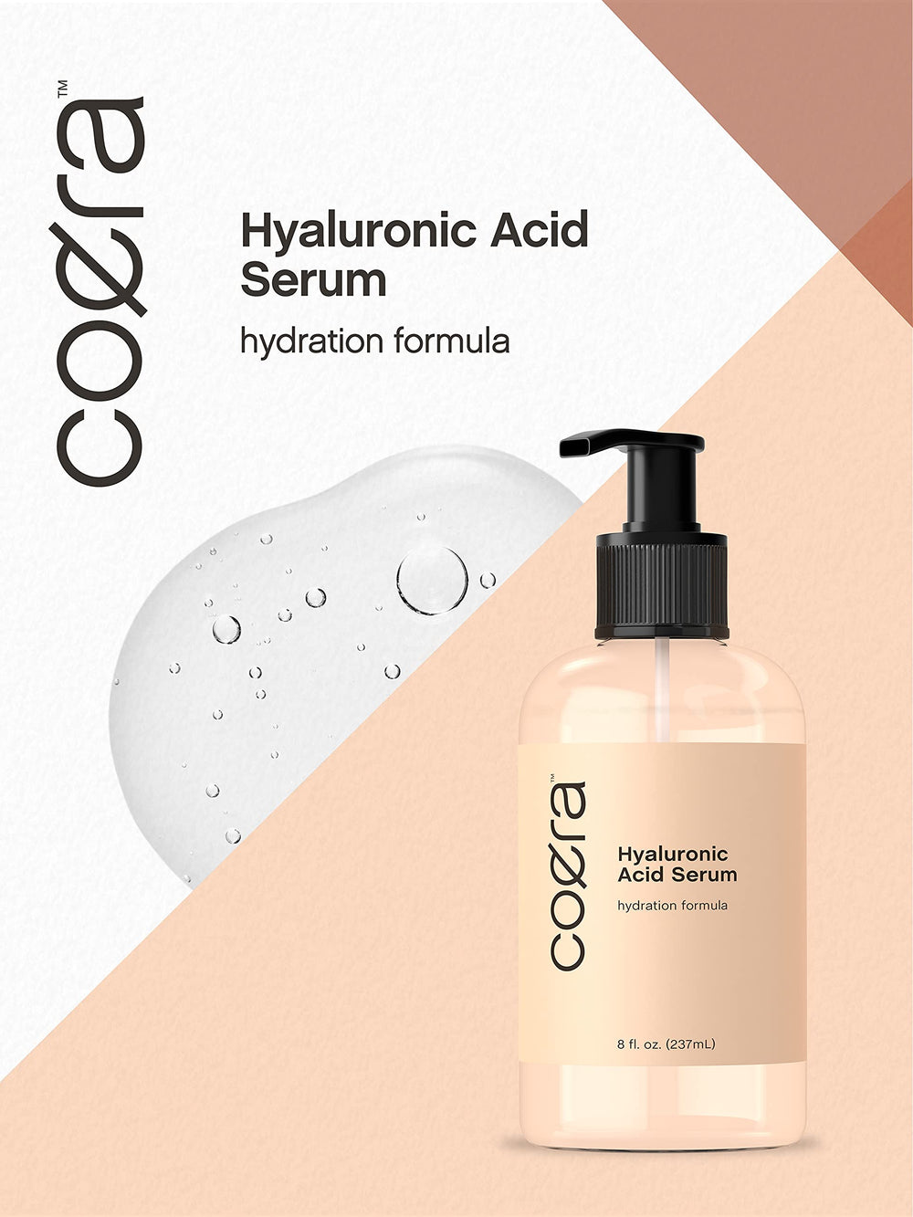 Coera Hyaluronic Acid Serum bathroom scene illustrating a simple daily ritual