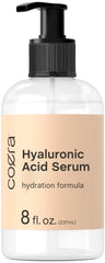 Coera Hyaluronic Acid Serum bottle closeup highlighting hydration benefits for radiant skin
