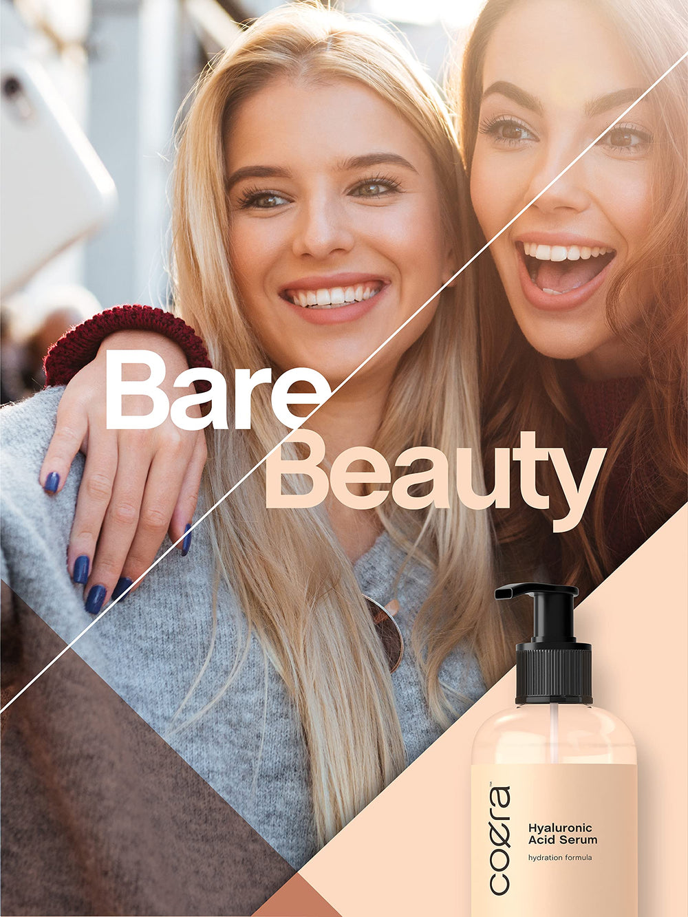 Coera Hyaluronic Acid Serum ingredients highlighting gluten-free and non-GMO formulation