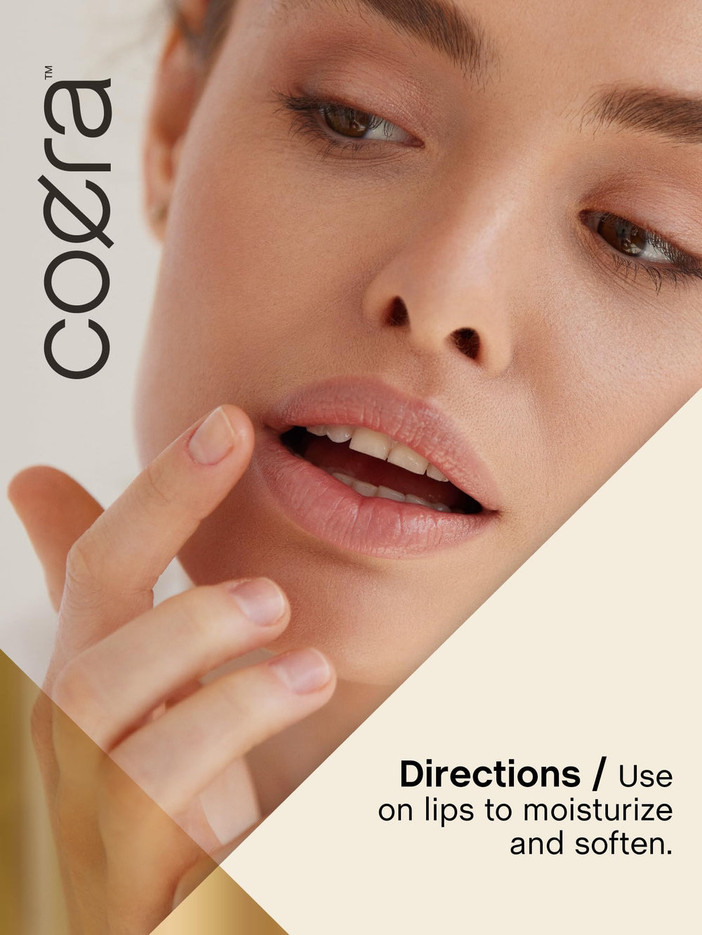 Paraben-, SLS-, fragrance-free Coera lip balm for everyday use.