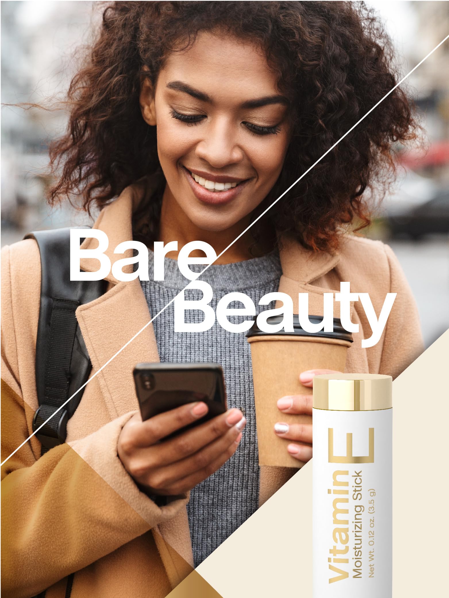 Sleek Coera lip balm gliding smoothly for a silky lip finish.