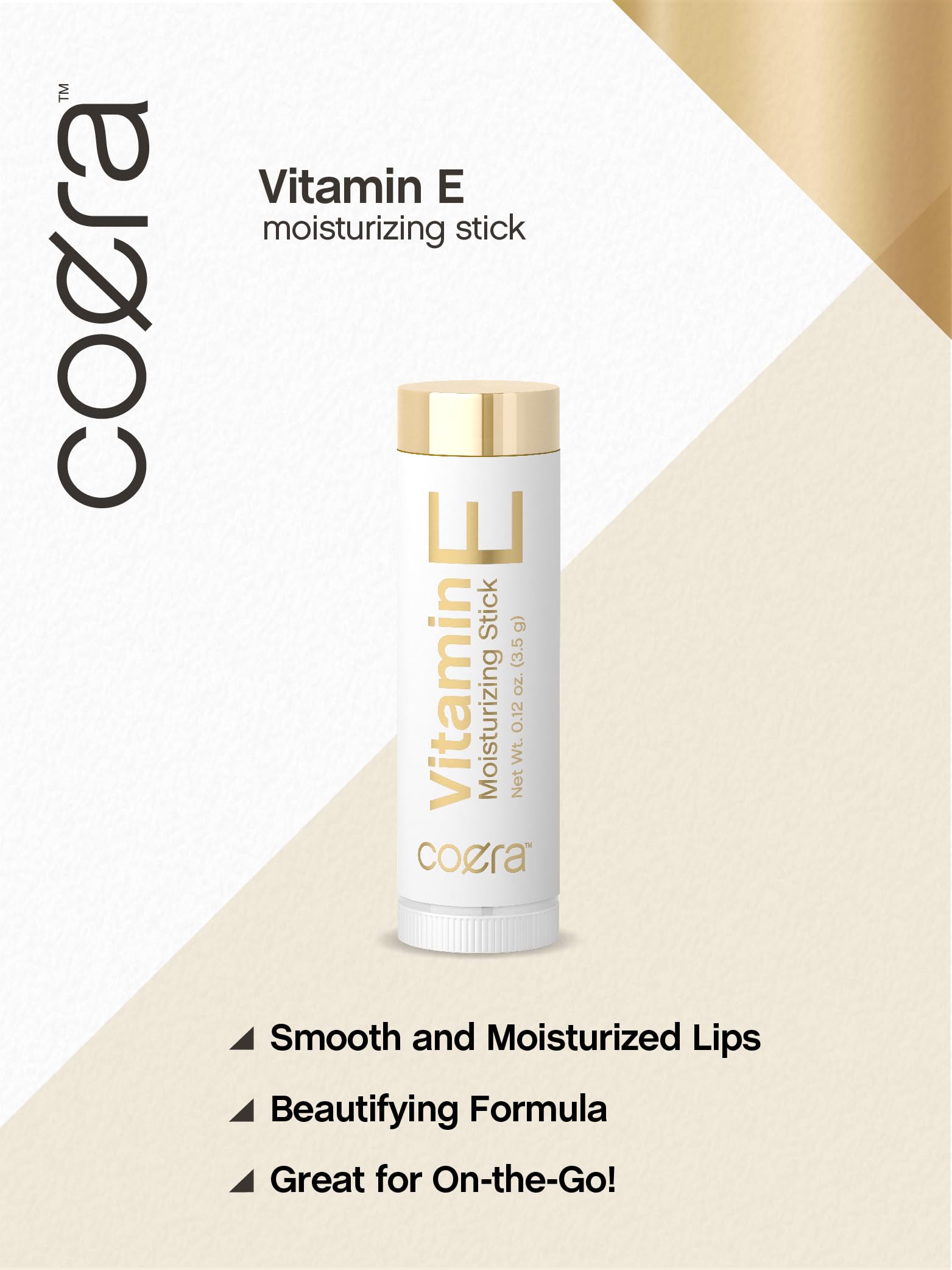 Two-pack Coera lip balm shown for convenient on-the-go hydration.